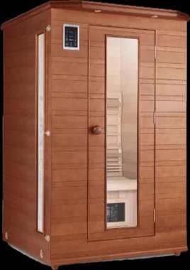 Health Mate Enrich infrared sauna cabin side view