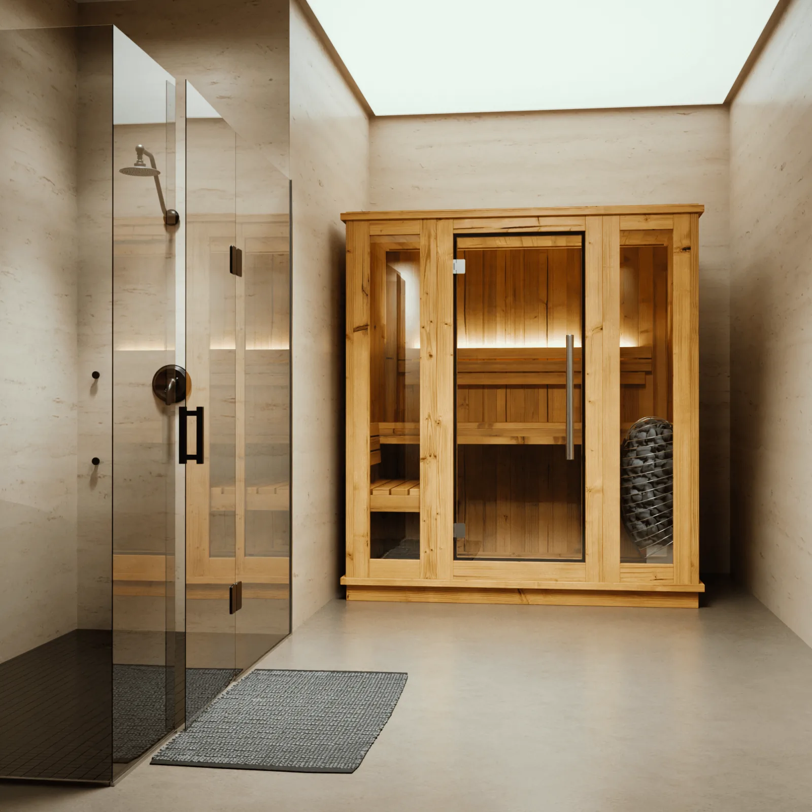 Almost Heaven Auburn 2-3 person indoor cabin sauna product photo