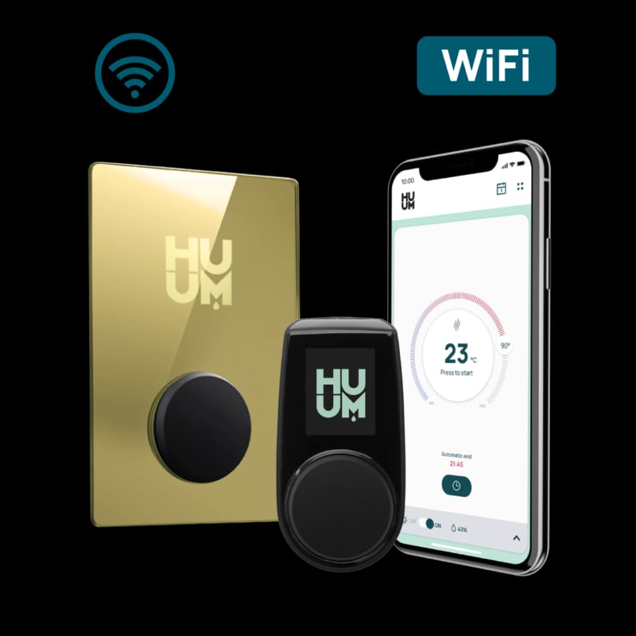 HUUM UKU WiFi sauna controller with mobile app interface