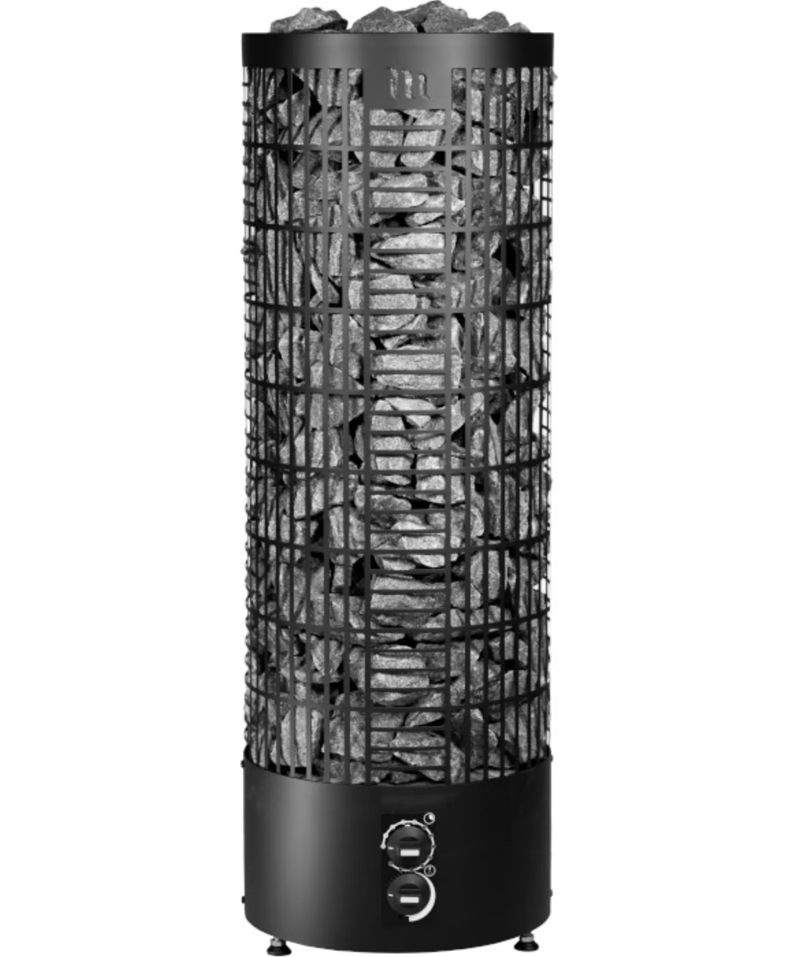 Mondex Tahko electric sauna heater in matte black, front view
