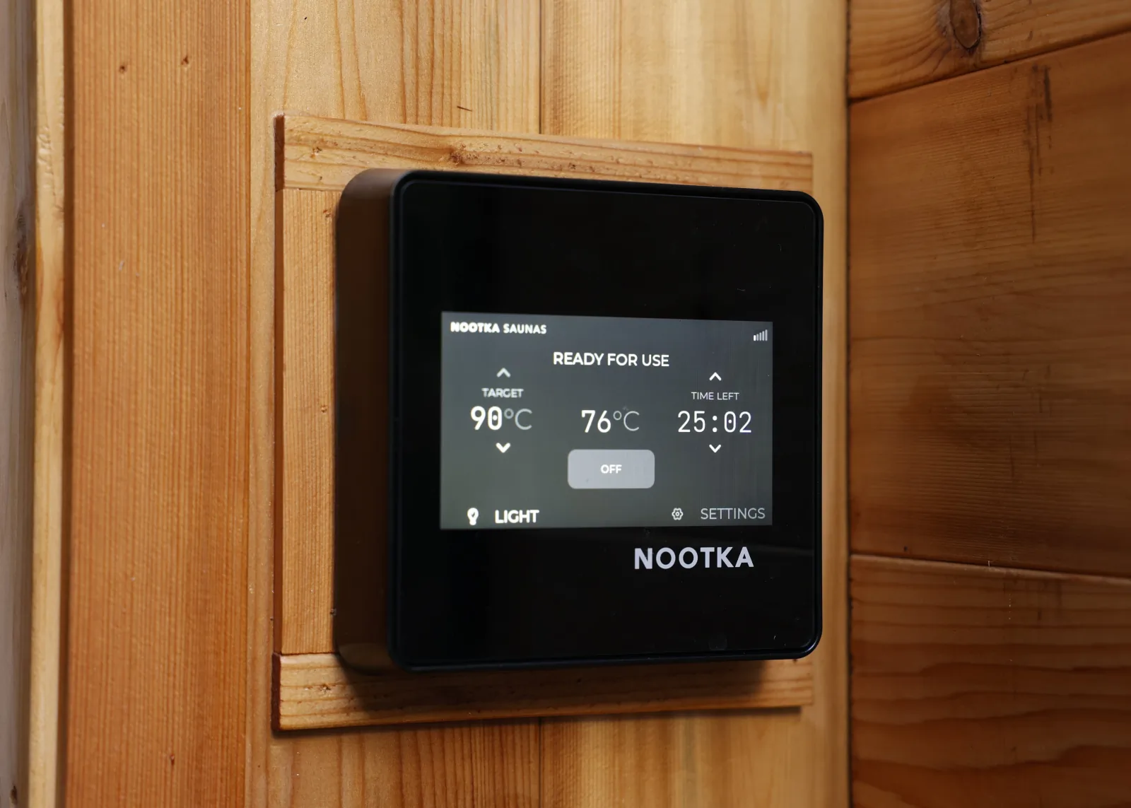 Nootka Cube Sauna installed at a customer property