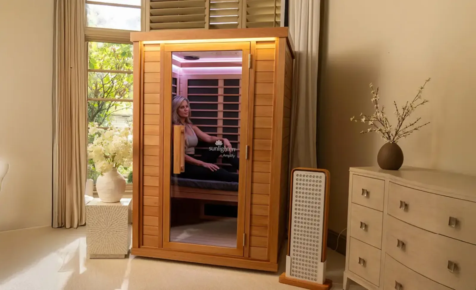 Sunlighten Amplify full-spectrum infrared sauna