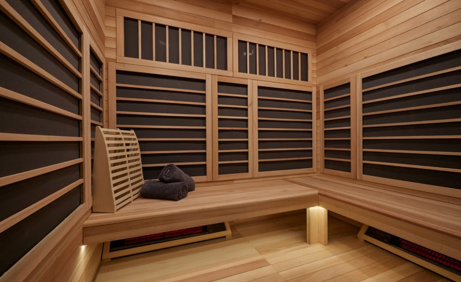 Sunlighten custom infrared sauna installation