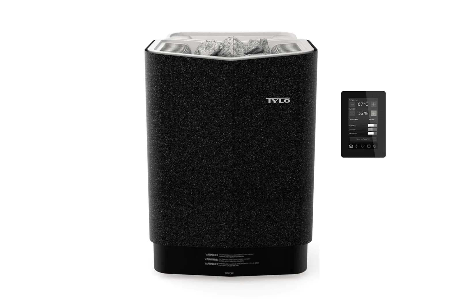 Tylö Sense Combi Elite heater with touchpad control panel